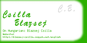 csilla blazsej business card